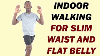 30 Minute INDOOR WALKING Workout For A Small Waist and Flat Stomach [upl. by Asim541]