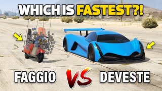 GTA 5 ONLINE  DEVESTE VS FAGGIO WHICH IS FASTEST [upl. by Timothy]