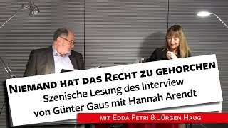 Günter Gaus im Gespräch mit Hannah Arendt  Szenische Lesung  281118 [upl. by Ydwor]