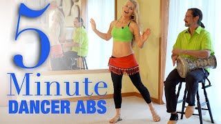 5 Minute Cardio DANCE ABS Workout at Home  Jensuya Belly Dance [upl. by Rycca]