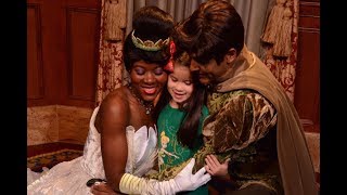 Meeting Princess Tiana amp Prince Naveen at Walt Disney World Princess amp The Frog Tianas Bayou [upl. by Anirres]