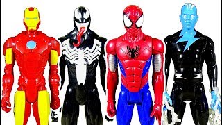 Go Spiderman Toy And Iron Man Toy Defeat Venom Toy And Electro Toy  LotsMoreToys [upl. by Notfilc725]