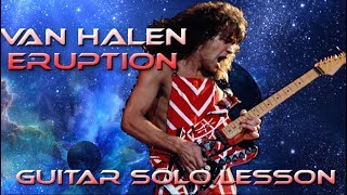 How to play Eruption by Van Halen Guitar Solo Lesson wtabs [upl. by Leatri]