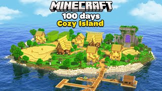 I Survived 100 Days Building a Cozy Island in Minecraft [upl. by Codel]