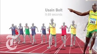 London Olympics 2012  Usain Bolts Gold in the 100 Meter Sprint  The New York Times [upl. by Onileva528]