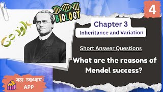 What are the reasons of Mendel success  Class 12 hsc Biology Maharashtra State Board [upl. by Priebe44]