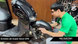 Tutorial de armado rápido de motocicleta 100 eléctrica CPX de Super Soco [upl. by Sinnek]