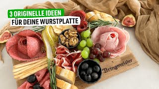 Wurstplatte anrichten  3 kreative Ideen für Dein Charcuterie Board ✨ [upl. by Nedroj336]