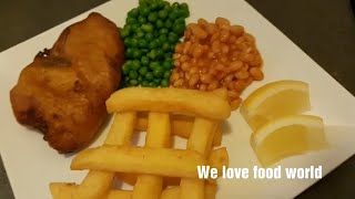 FISH amp CHIPS WITH GARDEN PEAS AND BAKED BEANS [upl. by Dominique]