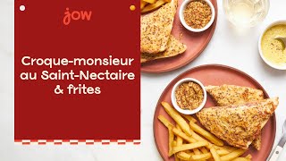 Croquemonsieur au SaintNectaire amp frites [upl. by Saihttam]