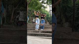 My first time dancing in a public place🙊 Janhavi amp Vanya🩵 latoo dance shorts [upl. by Monahon628]