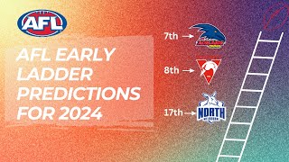 EARLY AFL LADDER PREDICTIONS FOR 2024 [upl. by Wylma]