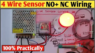 4 Wire Sensor Wiring And Working Proximity Sensor Wiring With Relay [upl. by Roseanne]