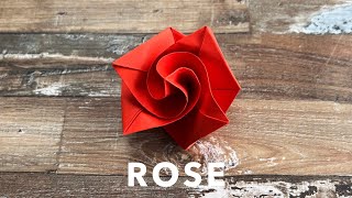 Comment faire une Rose en Papier 🌹 Origami Rose FACILE [upl. by Bernie]