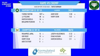 Ramsbottom CC 1st XI v Crompton CC 1st XI [upl. by Grazia]