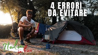 4 errori scontati da evitare in un viaggio in bici  ITALIA IN BICI Ep2 [upl. by Eizzik]