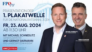 Präsentation der 1 Plakatwelle für die Nationalratswahl 2024 [upl. by Stanley]