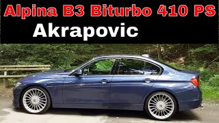 Probefahrt  Alpina B3 Biturbo  F30  Limousine  Akrapovic  410 PS  Test  Review  Sound – [upl. by Ackerman]