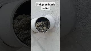 sink pipe block repair trending shorts yt shorts viral shorts Ssv electric plumbing hacks [upl. by Danais]