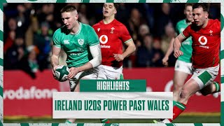 Highlights Ireland U20s Six Try Win Against Wales [upl. by Hameerak]