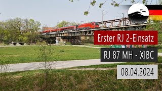 Nun im Italienverkehr der neue DANI Railjet 2 als erster RJ 87 in München [upl. by Ayita]