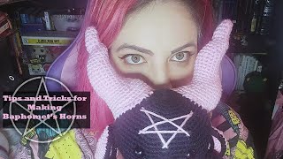 Tips and Tricks for Crocheting Baphomets Horns [upl. by Boigie]