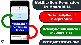 Notification Permission in Android 13  Runtime Notification Permission  POSTNOTIFICATIONS [upl. by Hayikat]