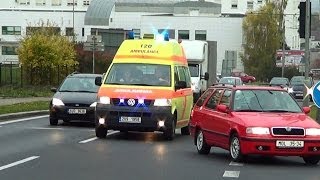 Zdravotnická Dopravní Služba ZDS UK 120 v Ústí nad Labem  Czech baby ambulance responding 102013 [upl. by Wrdna400]