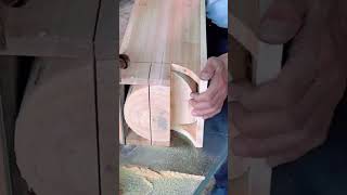 Arc sawing method  wood processing  mortise and tenon process  wooden house construction [upl. by Trumann651]