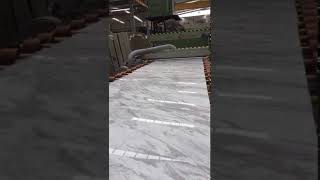 Polishing Volakas White Marble Slab [upl. by Ennazus447]