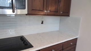 How to install Glass tile Kitchen Backsplash [upl. by Thomasine]