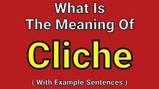 Meaning Of Cliché  Cliché  English Vocabulary  Most Common Words in English [upl. by Arodaeht]