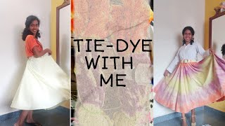 TIE DYE WITH ME  CRAFTOMIND  TIEDYE A SKIRT [upl. by Nytsirhc167]