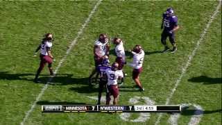 2013 Minnesota at Northwestern Football Highlights [upl. by Flowers262]