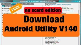 Androidutility PRO tool AUP V140 latest version download no scard edition [upl. by Reinnej]