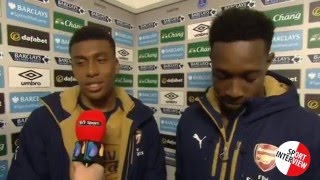 Everton 02 Arsenal  Danny Welbeck amp Alex Iwobi PostMatch Interview [upl. by Sulihpoeht]