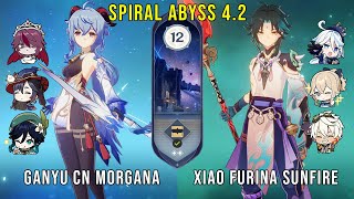 C0 Ganyu Morgana CN and C0 Xiao Furina Sunfire  Genshin Impact Abyss 42  Floor 12 9 Stars [upl. by Schiro]