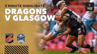 3 Minute Highlights Dragons v Glasgow Warriors  Round 16  Guinness PRO14 202021 [upl. by Alana82]