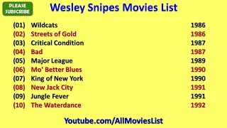 Wesley Snipes Movies List [upl. by Player]