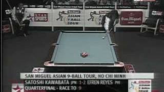 Efren Reyes vs Satoshi Kawabata [upl. by Fiertz]