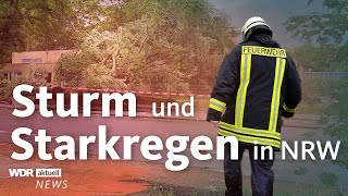 Unwetterschäden in NRW Gewitter sorgt für umgestürzte Bäume  WDR Aktuelle Stunde [upl. by Letsyrk]