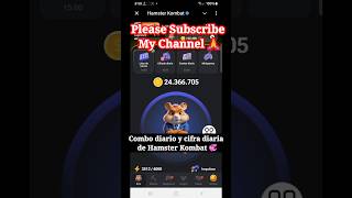 Combo diario y código cifrado diario de Hamster Kombat del 24 al 25 de septiembre de hoy 🔥 hamsters [upl. by Hgielah772]