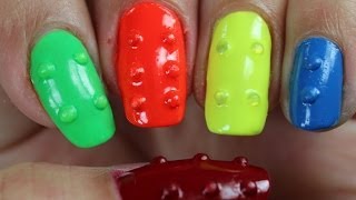 Unha Lego 3D  Brinquedos Jogos  Nail Art Lego 3D Games Toys [upl. by Sivra958]