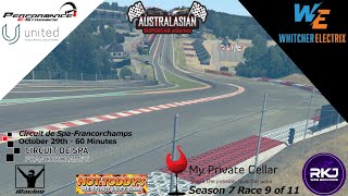 Australasian Supercar eSeries 2023  Season 7  Race 9 of 11  Circuit De Spa Francorchamps [upl. by Mikol859]