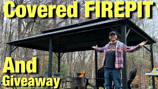 Covered Smokeless Firepit Area Domi Outdoors 12x20 Gazebo [upl. by Leno]