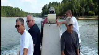 Summertime Striper fishing on Kerr Lake Buggs Island Striped bass fishing [upl. by Aicilat]