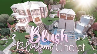 Roblox  Bloxburg Blush Blossom Chalet  House Build [upl. by Yelekalb]