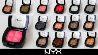 NYX Eyeshadow Swatches 17 Colors [upl. by Siloum]