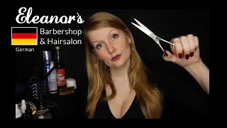 ASMR Barbershop 2 💈Hairsalon 💆🏼‍♀️ Relaxing Roleplay ✂️ Personal Attention Whisper German [upl. by Gluck387]