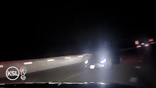 DASH CAM Kaysville police officer stops wrong way driver on I15 [upl. by Anael]